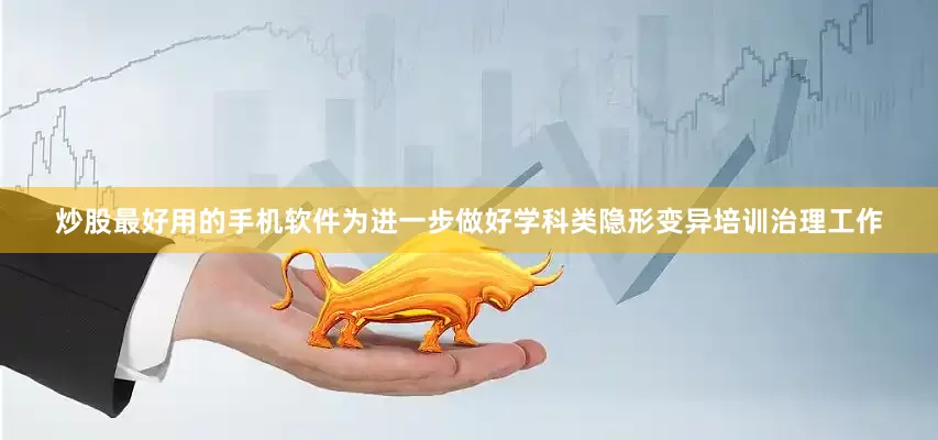 炒股最好用的手机软件为进一步做好学科类隐形变异培训治理工作