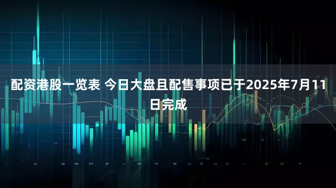 配资港股一览表 今日大盘且配售事项已于2025年7月11日完成
